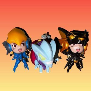 Diablo Series 2 Treasure/Loot Goblin & 2 Overwatch Anubis Pharah Figures B1